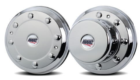 19.5" Stainless Steel Cover-Up Hub Covers Mirror Finish