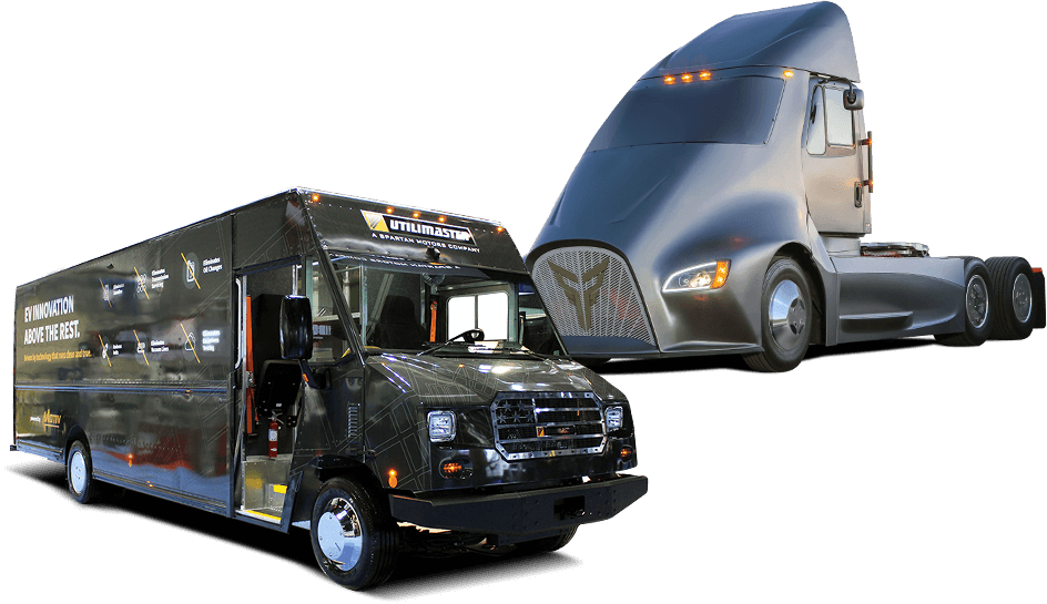 XOS ET-One All-Electric Truck and UTILIMASTER Electric Step Van