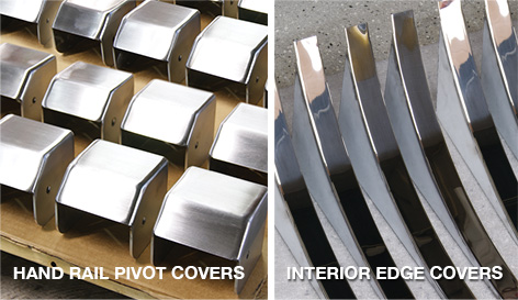 Hand Rail Pivot Covers and Interior Edge Covers