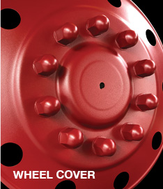 Red Powder-Coated Wheel Cover