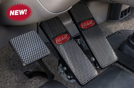 Peterbilt 379, 386, 388, 389 Black Diamond Fine-Cut Billet Pedals available at Peterbilt Dealers