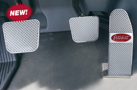 Peterbilt 567, 579, 587 Pyramid Diamond Fine-Cut Billet Pedals available at Peterbilt Dealers