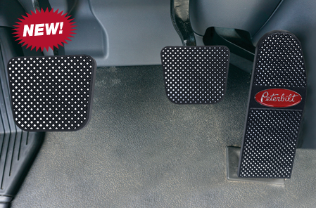 Peterbilt 567, 579, 587 Black Diamond Fine-Cut Billet Pedals available at Peterbilt Dealers