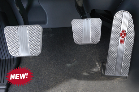 Kenworth Pyramid Diamond Fine-Cut Billet Logo Pedals Available at Kenworth Dealers