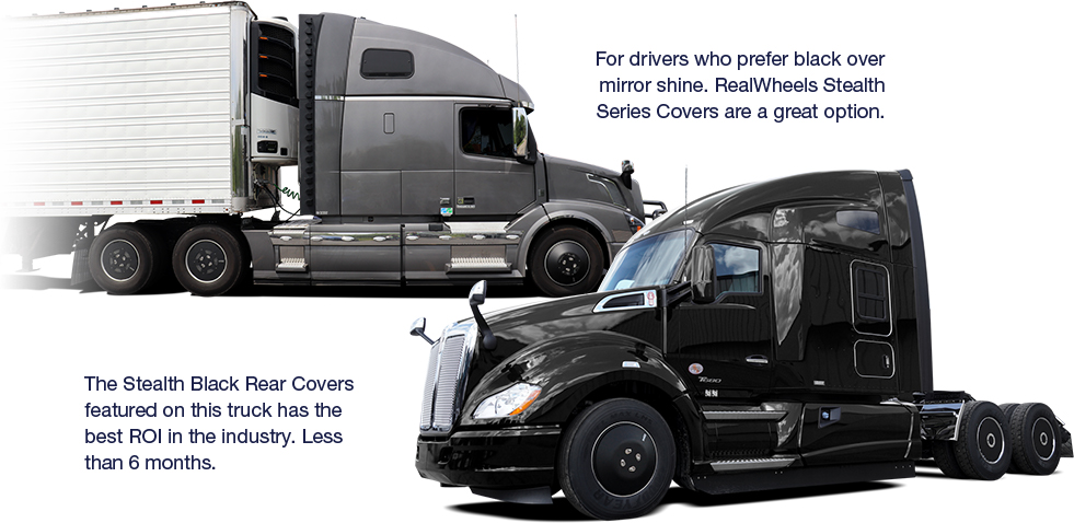 Semi Trucks with Stealth Series Twist & Lock Aero Covers