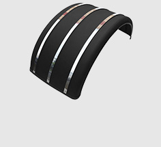 25” Poly Single Arch Fenders with S.S. Inserts