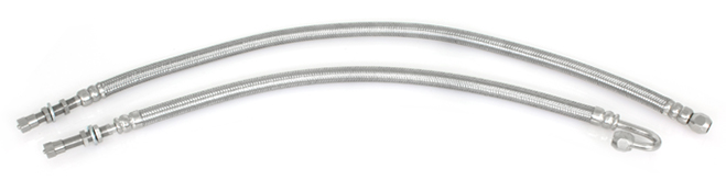Braided Air Valve Extensions - 14" Straight and 14" Hooked