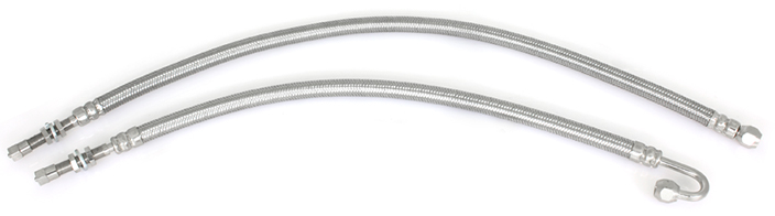 Braided Air Valve Extensions - 16" Straight and 15" Hooked