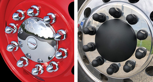 Mirror Finish and Black Powder-Coated Front Axle Covers