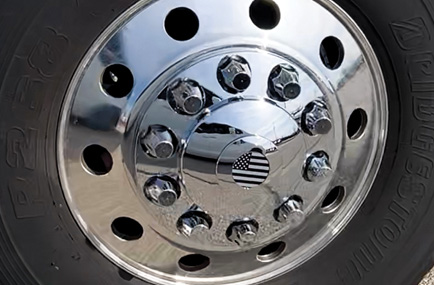 Front Chrome Plastic Axle Cover with RLF Technology