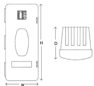 Front Loading Fire Extinguisher Case Specs