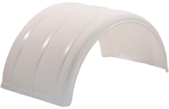 White 25" Single Arch Poly Fender