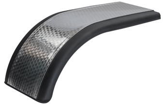 Prestige™ Black Half Tandem Fender with Circle Polish Stainless Steel