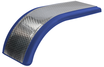 Prestige™ Blue Half Tandem Fender with Circle Polish Stainless Steel