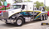 Tow Truck with Axle Covers