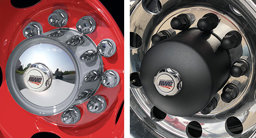 Mirror Finish and Black Powder-Coated Gear-Nut Rear Axle Covers