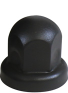 33mm w/ 2” flange, Height: 2”, Stealth Black Stainless Steel Lug Nut Cover