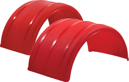 19” & 25” Red Poly Single Arch Fenders