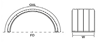 Poly Single Arch Fender Drawing