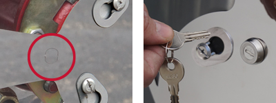 Optional Anti-theft locking with Key