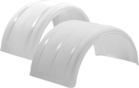 19” & 25” White Poly Single Arch Fenders